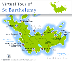 St. Barts map